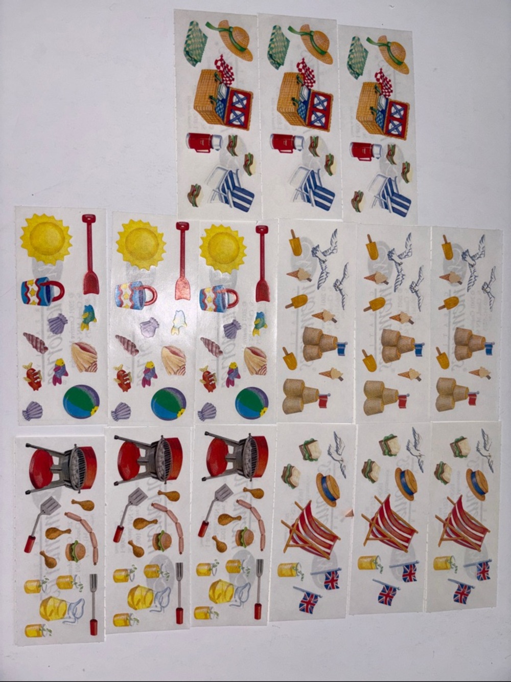 Creative Memories United Kingdom Outdoor Sticker Pack 15 Strips VTG 90s
